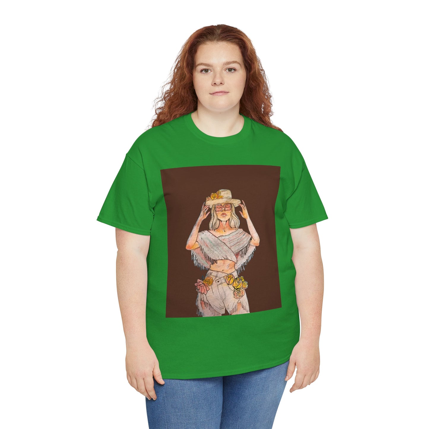 Bohemian Vibes Unisex Heavy Cotton Vintage Tee, Casual Wear, Summer Style Shirt, Gift for Her, Festival Outfit, Art-Inspired Apparel