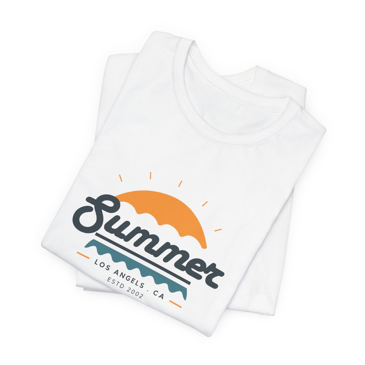 Summer Vibes Unisex Jersey Short Sleeve Tee, Beach Shirt, Casual Summer Wear, Gift for Friends, Coastal Adventure Top, LA Style Tee