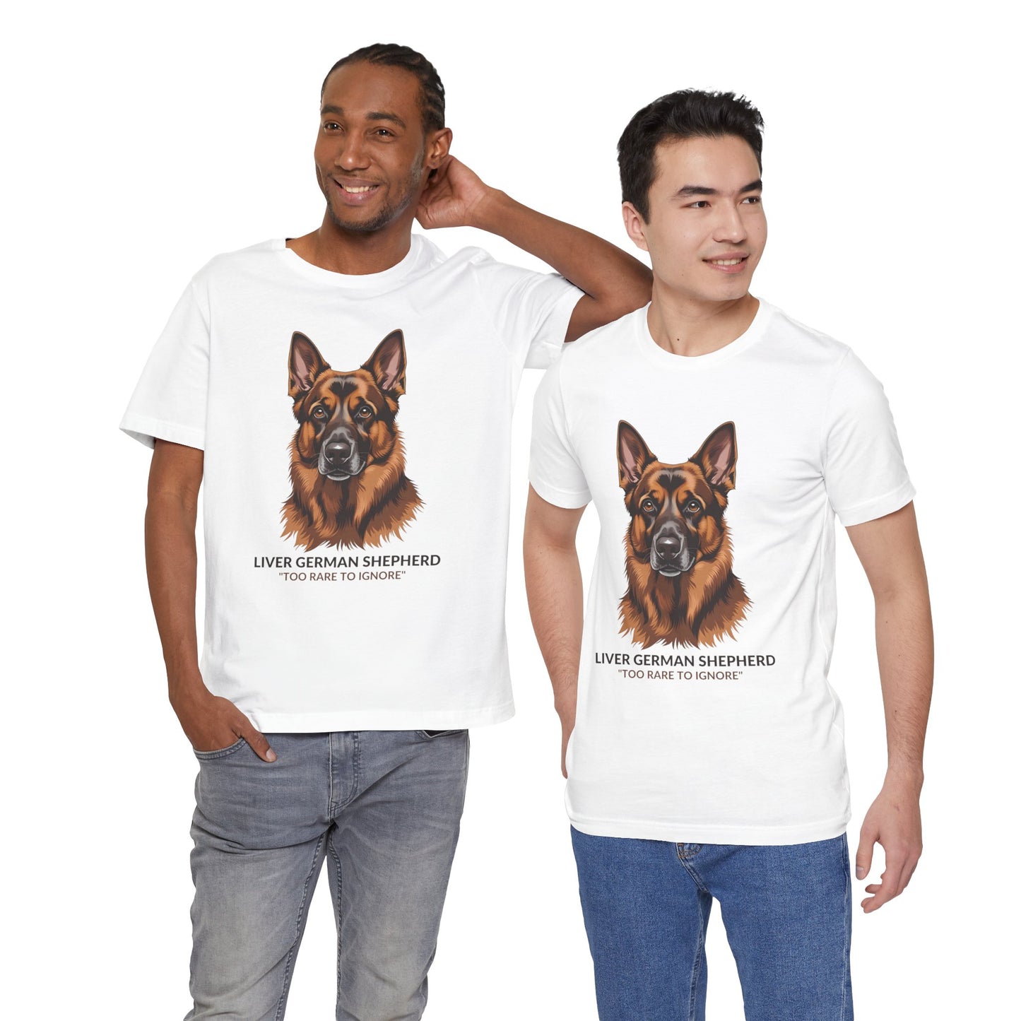 Liver German Shepherd Dog Lover Tee - To Rare To Ignore | Perfect Gift for Pet Owners, Animal Lover Merchandise, Casual Wear, Unique Dog Shirt