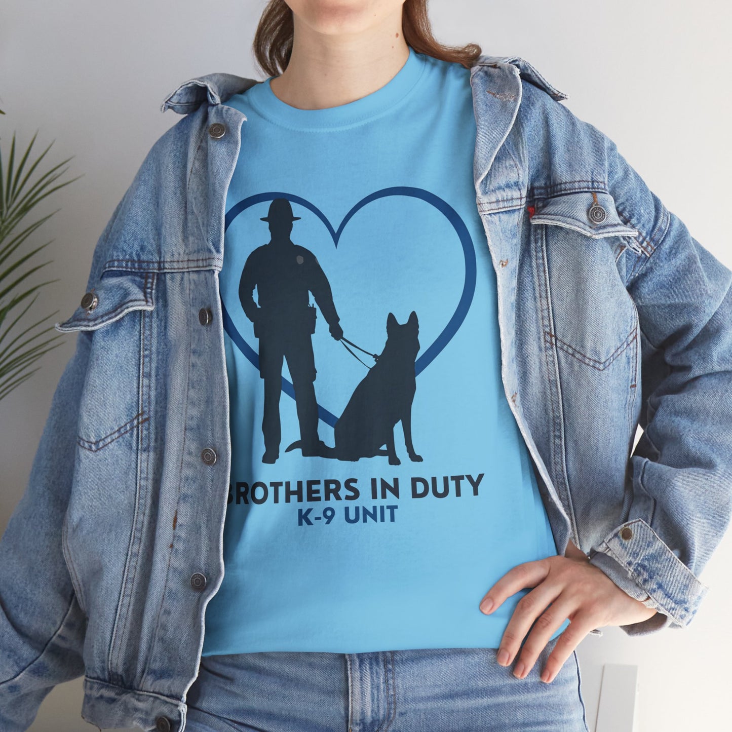Heartfelt K-9 Unit Tee - Brothers In Duty | Police Officer Gift, Dog Lover Shirt, Law Enforcement Apparel