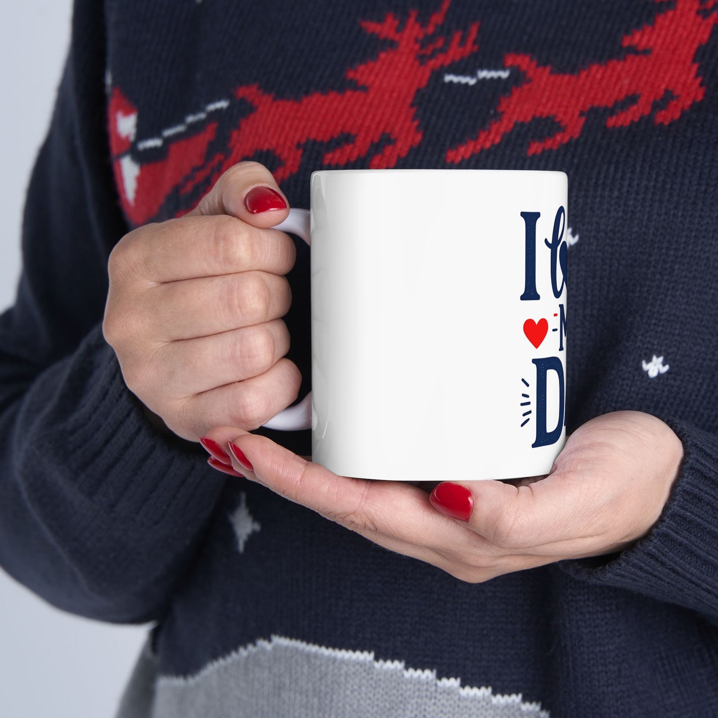 I Love My Dad Ceramic Mug - Perfect Gift for Father's Day, Birthday, Dad's Coffee Mug, Cute Dad Mug, Gifts for Him