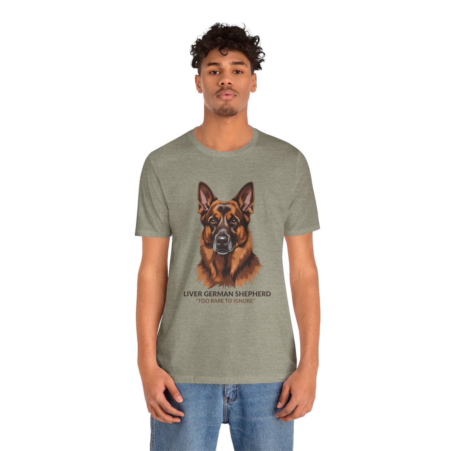 Liver German Shepherd Dog Lover Tee - To Rare To Ignore | Perfect Gift for Pet Owners, Animal Lover Merchandise, Casual Wear, Unique Dog Shirt