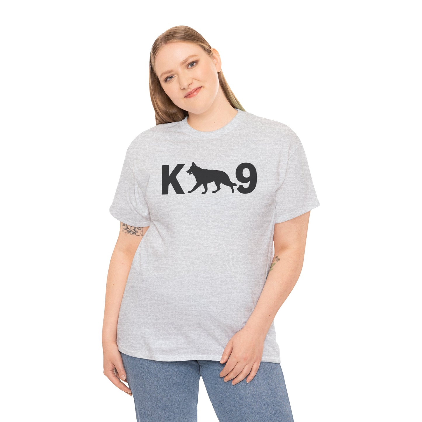 Black German Shepherd K9 Unisex Heavy Cotton Tee - Perfect for Dog Lovers, Pet Owners