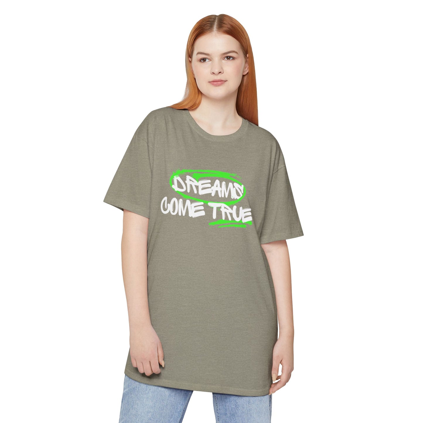 Dreams Come True Unisex Long Body Urban Tee - Relaxed Fit Graphic Tee for Casual Wear, Streetwear, Gift for Dreamers, Motivational