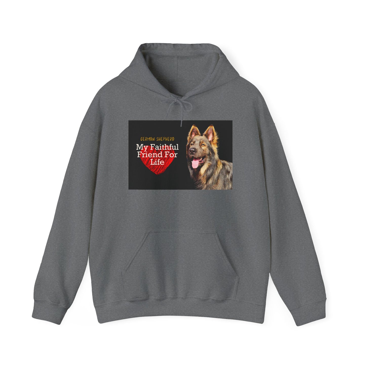 Unisex Dog Lover Hoodie With Old-fashioned German Shepherd and Quote My Faithful Friend For Life