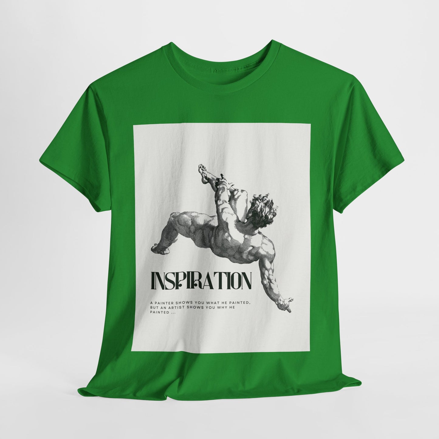 Inspiration Unisex Heavy Cotton Tee, Motivational Shirt, Gift for Artists, Casual Wear, Quote T-Shirt, Birthday Gift