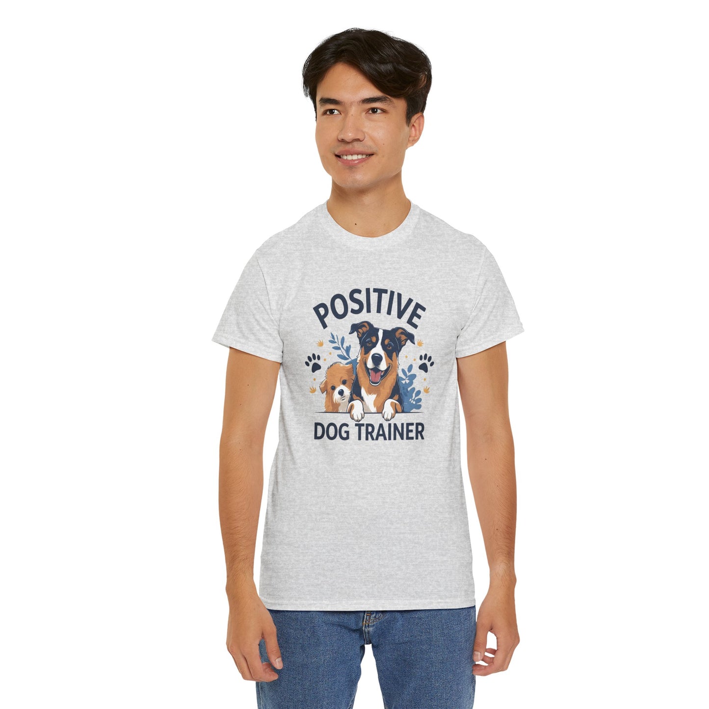 Positive Dog Trainer Tee, Dog Lover Gift, Unisex Cotton T-Shirt, Pet Training Apparel, Animal Care, Casual Dog Shirt