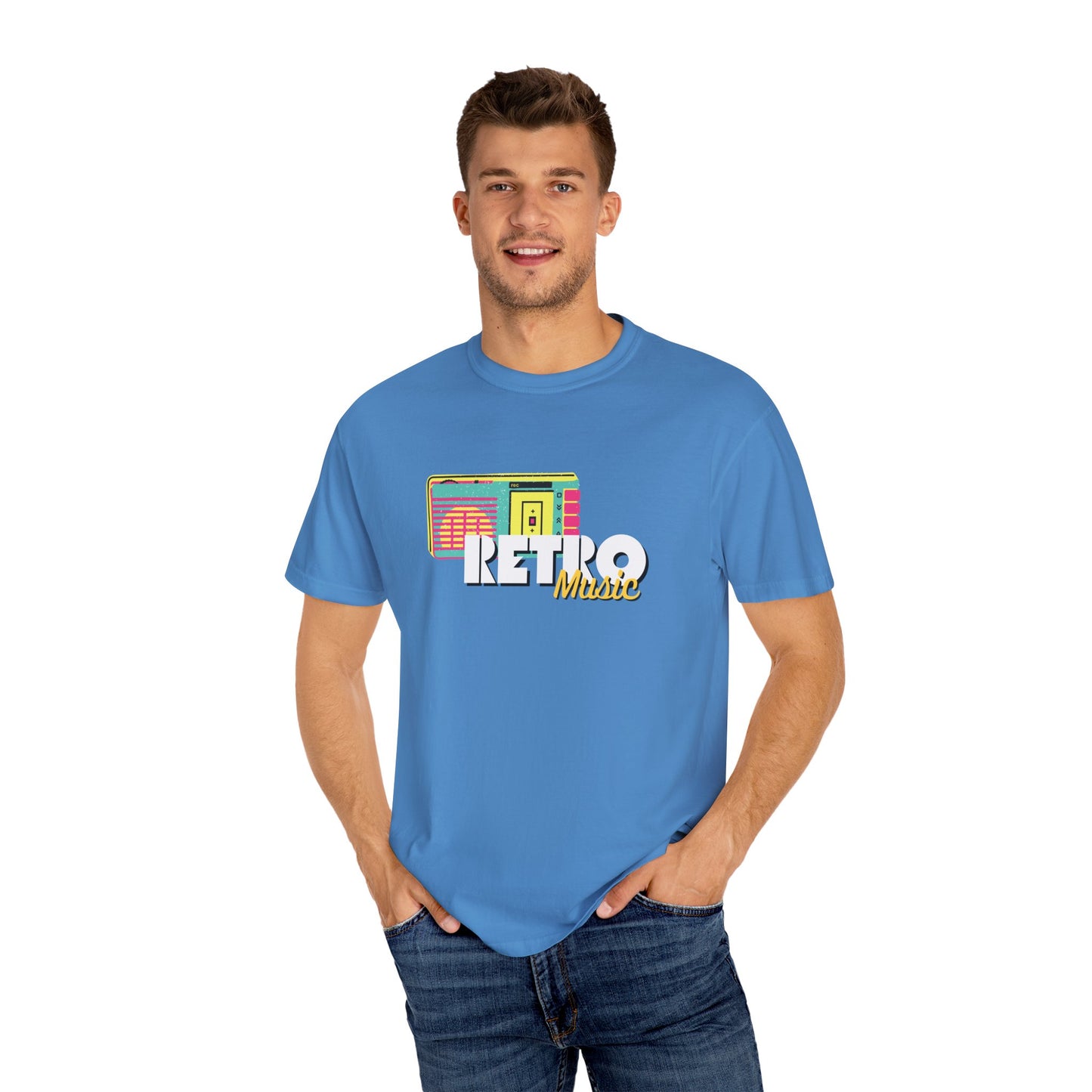 Retro Music T-Shirt, Vintage Style Tee, Unisex Garment-Dyed Shirt, Perfect for Music Lovers, Great for Festivals and Gifts