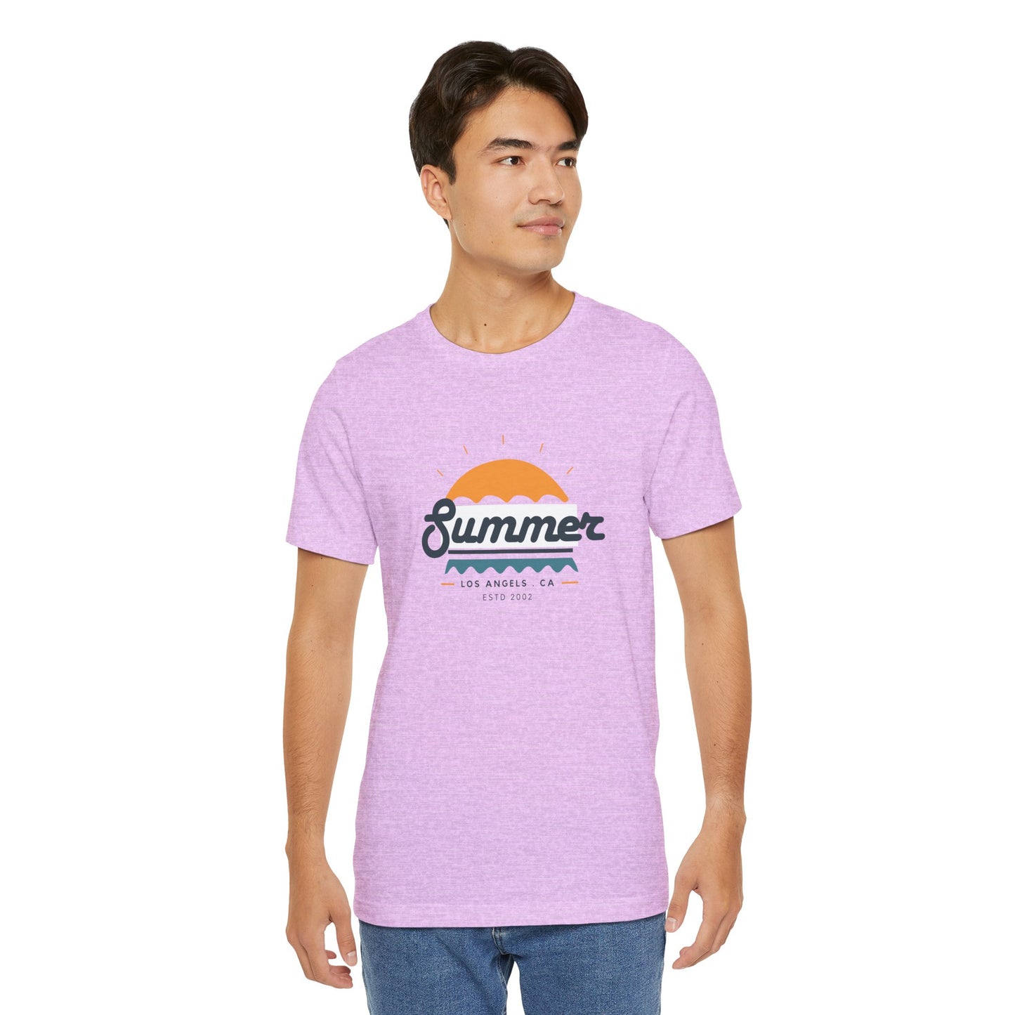 Summer Vibes Unisex Jersey Short Sleeve Tee, Beach Shirt, Casual Summer Wear, Gift for Friends, Coastal Adventure Top, LA Style Tee
