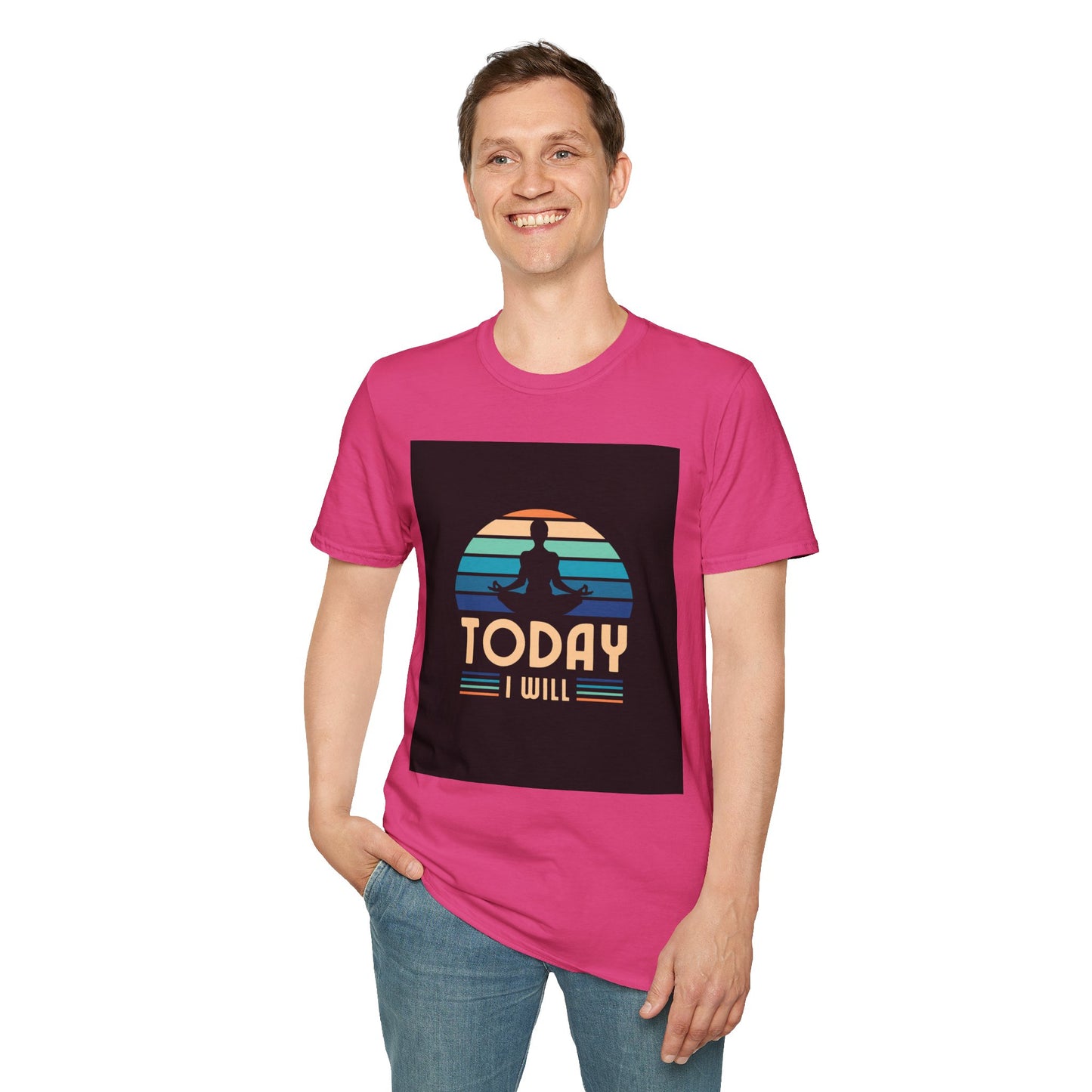 Mindfulness Motivation Unisex T-Shirt, Positive Quote Today I Will Shirt, Inspirational Graphic Tee, Yoga Apparel, Gift for Meditation Lovers