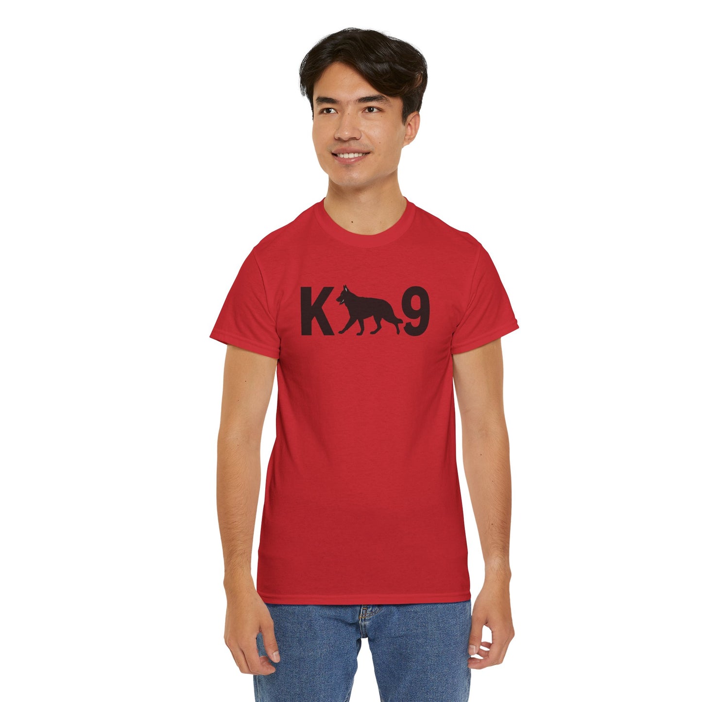 Black German Shepherd K9 Unisex Heavy Cotton Tee - Perfect for Dog Lovers, Pet Owners