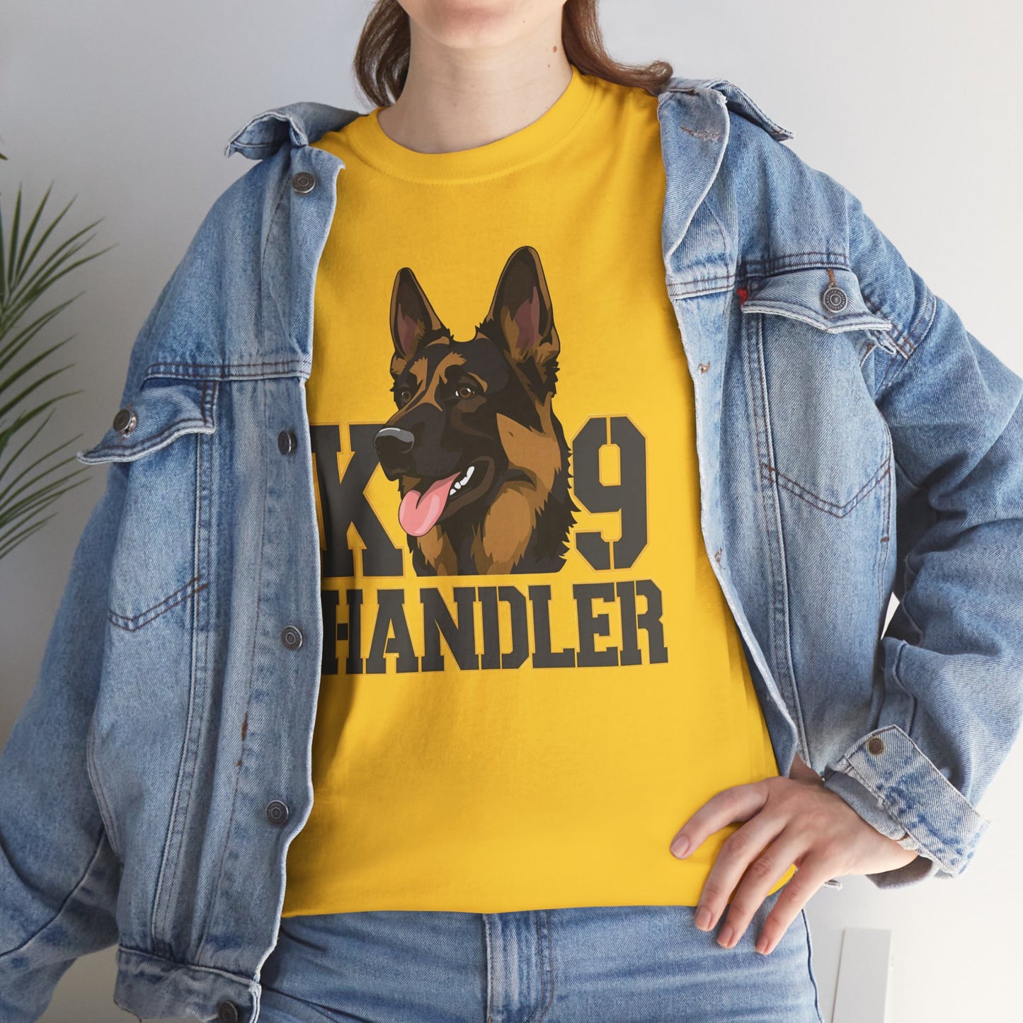 German Shepherd K9 Handler Tee, Perfect for Dog Lovers, Gift for Pet Owners, Unisex Cotton T-Shirt