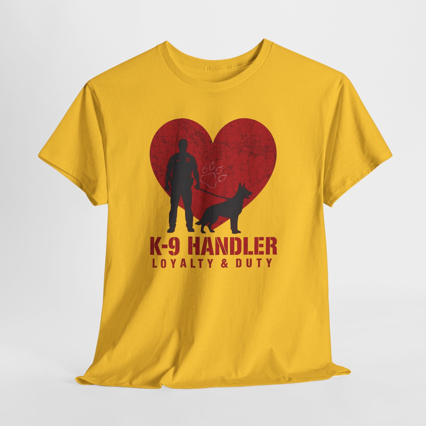 K-9 Handler Heavy Cotton Tee - Loyalty & Duty Shirt, Dog Lover Gift