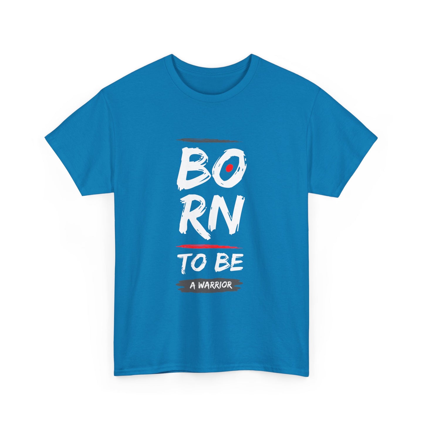 Born to Be a Warrior Unisex Heavy Cotton Tee, Inspirational Shirt for Veterans, Motivational Gift, Fitness Apparel, Casual Wear