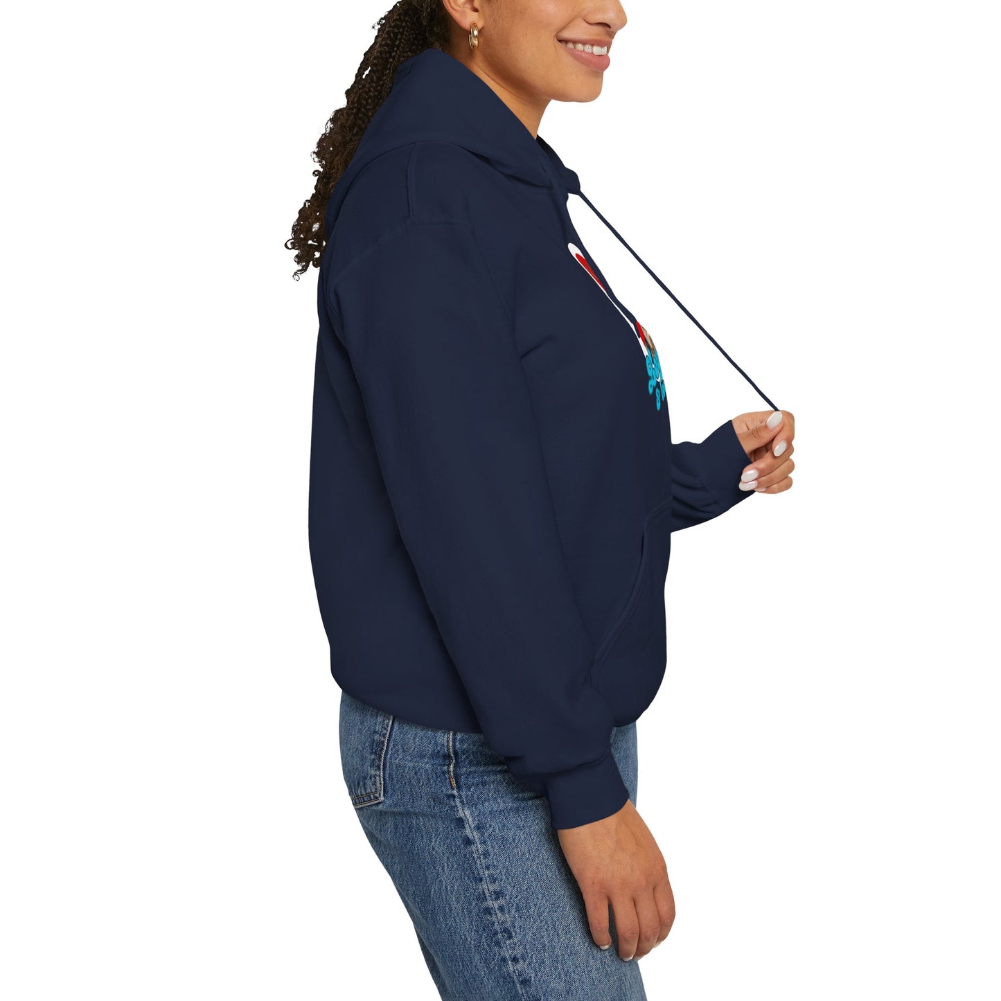 Unisex Dog Lover Hoodie With Close Up of Working Line German Shepherd and Caption Loyal & Loving