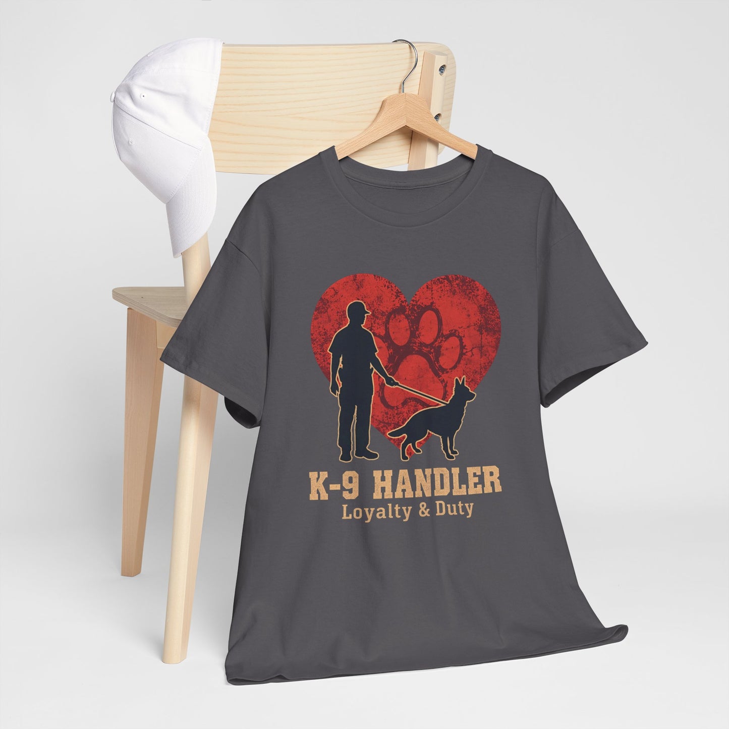 K-9 Handler Heart Tee - Loyalty & Duty, Dog Lover Gift, Pet Owner Apparel