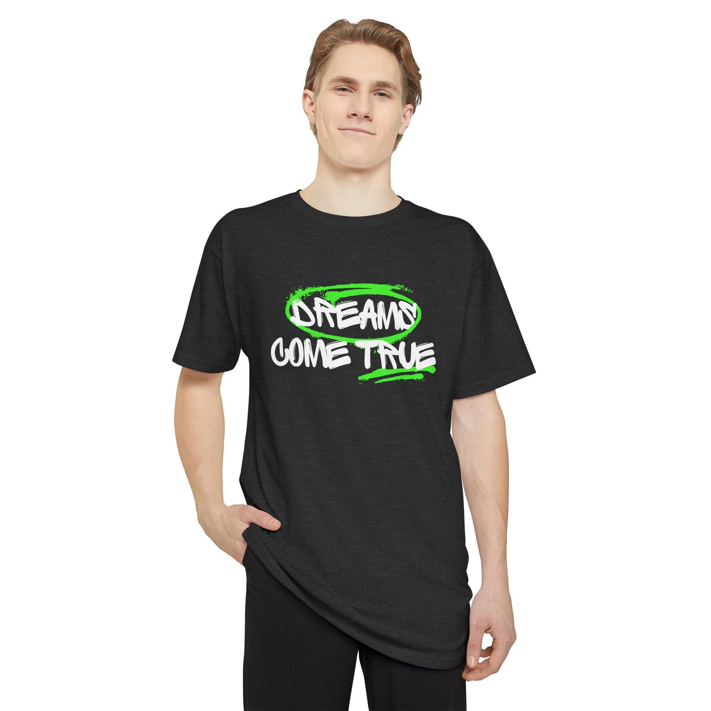 Dreams Come True Unisex Long Body Urban Tee - Relaxed Fit Graphic Tee for Casual Wear, Streetwear, Gift for Dreamers, Motivational