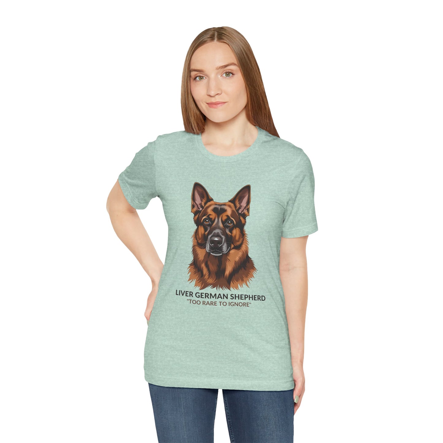 Liver German Shepherd Dog Lover Tee - To Rare To Ignore | Perfect Gift for Pet Owners, Animal Lover Merchandise, Casual Wear, Unique Dog Shirt