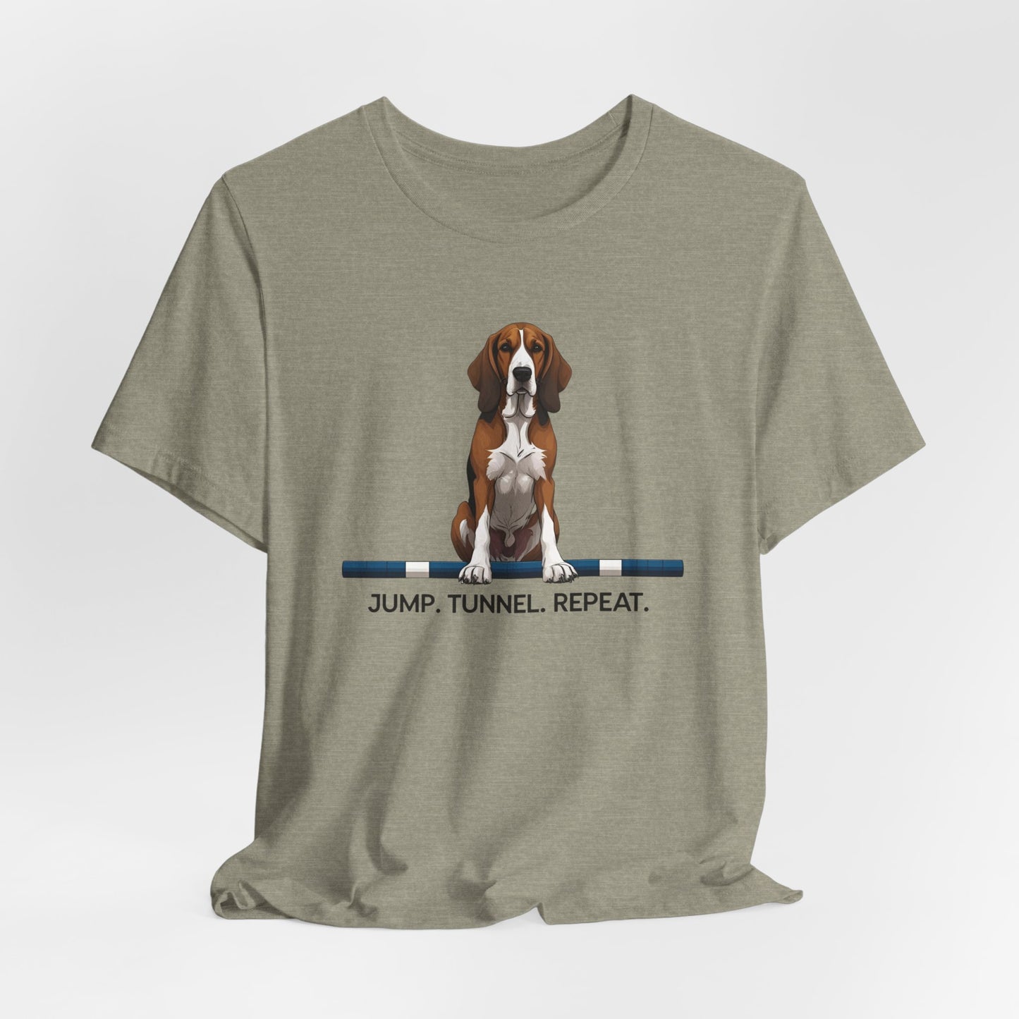 Dog Agility Tee, Fun Pet Lover Shirt, Jump Tunnel Repeat T-Shirt, Dog Enthusiast Apparel, Gift for Dog Owners