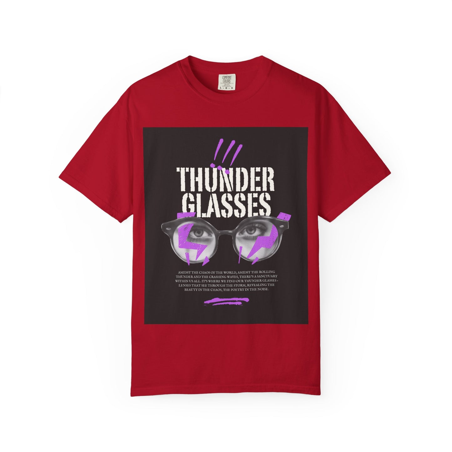 Thunder Glasses Unisex T-Shirt | Retro Graphic Tee for Music Lovers, Gift for Birthdays, Festivals, Unisex Style, Casual Wear