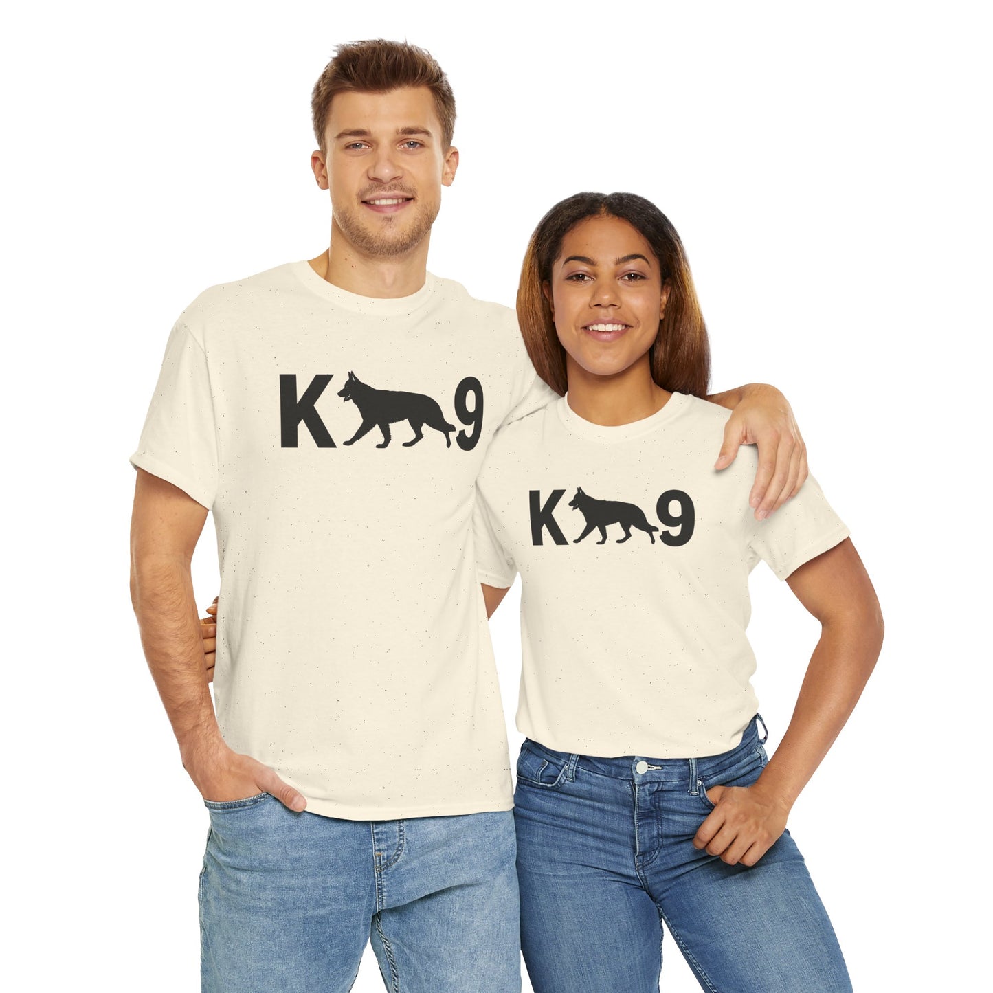 Black German Shepherd K9 Unisex Heavy Cotton Tee - Perfect for Dog Lovers, Pet Owners
