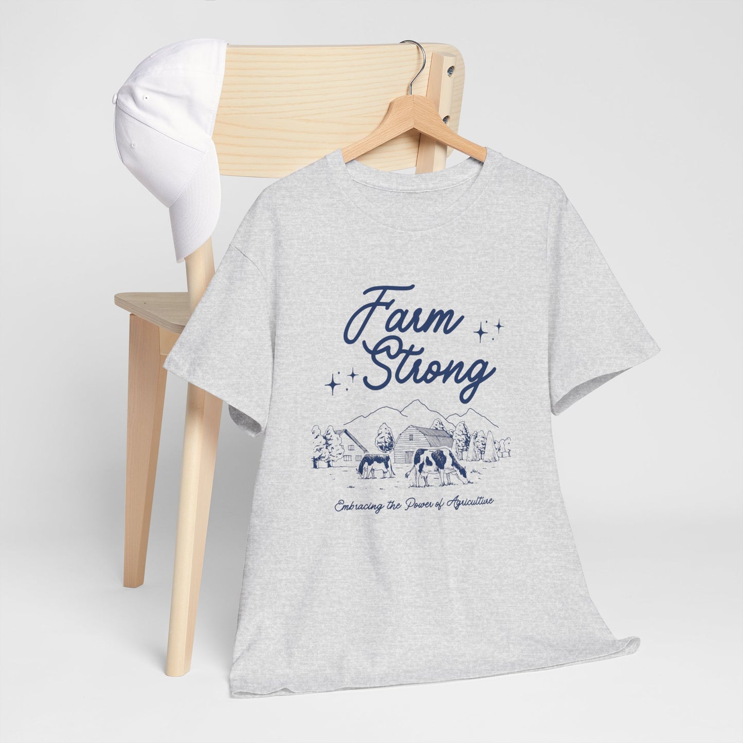 Farm Strong Unisex Cotton Tee - Embracing the Power of Agriculture, Motivational Shirt, Inspirational Tee