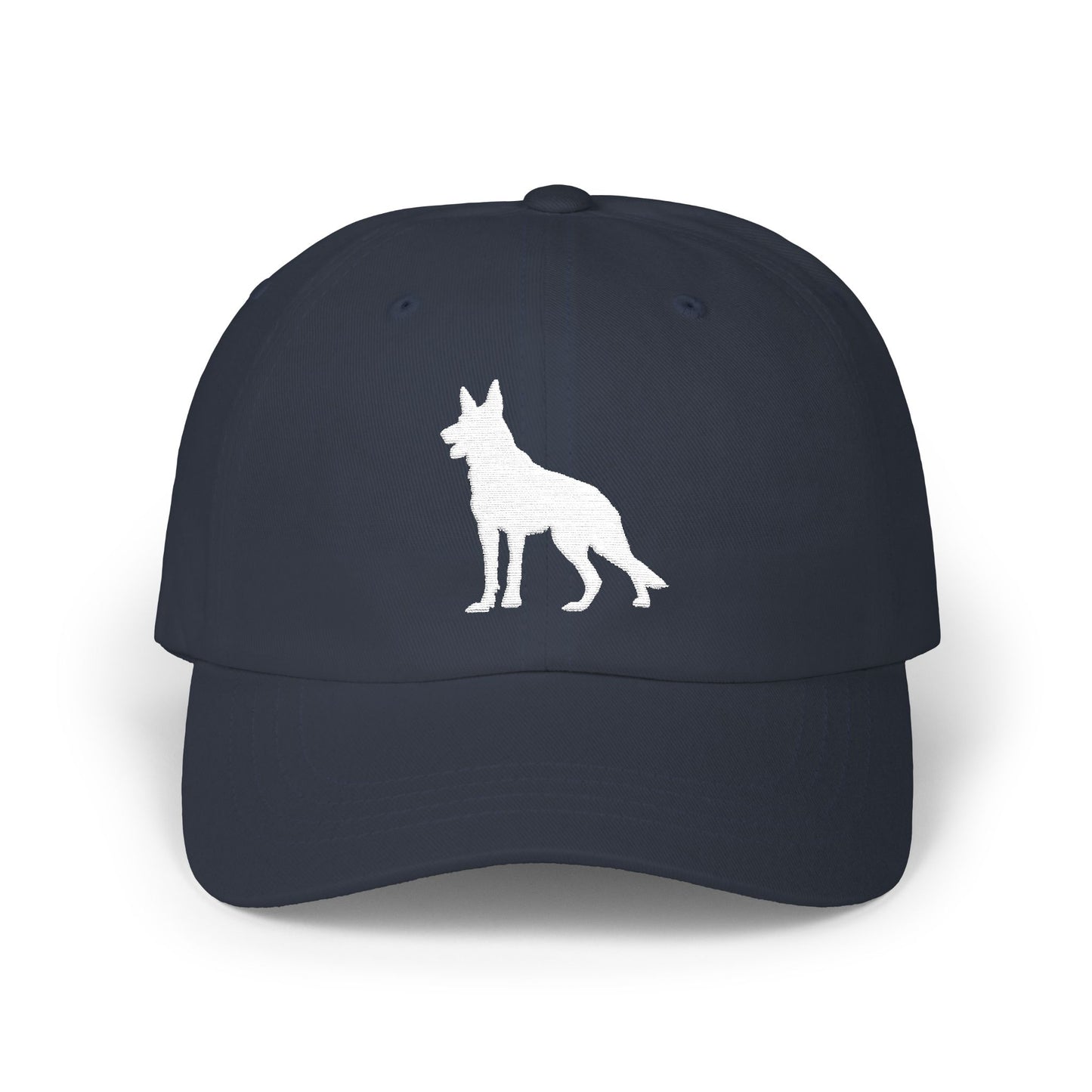 Classic German Shepherd Embroidered Dad Cap, Dog Silhouette, Casual Unisex Hat, Perfect Gift for Dog Lovers