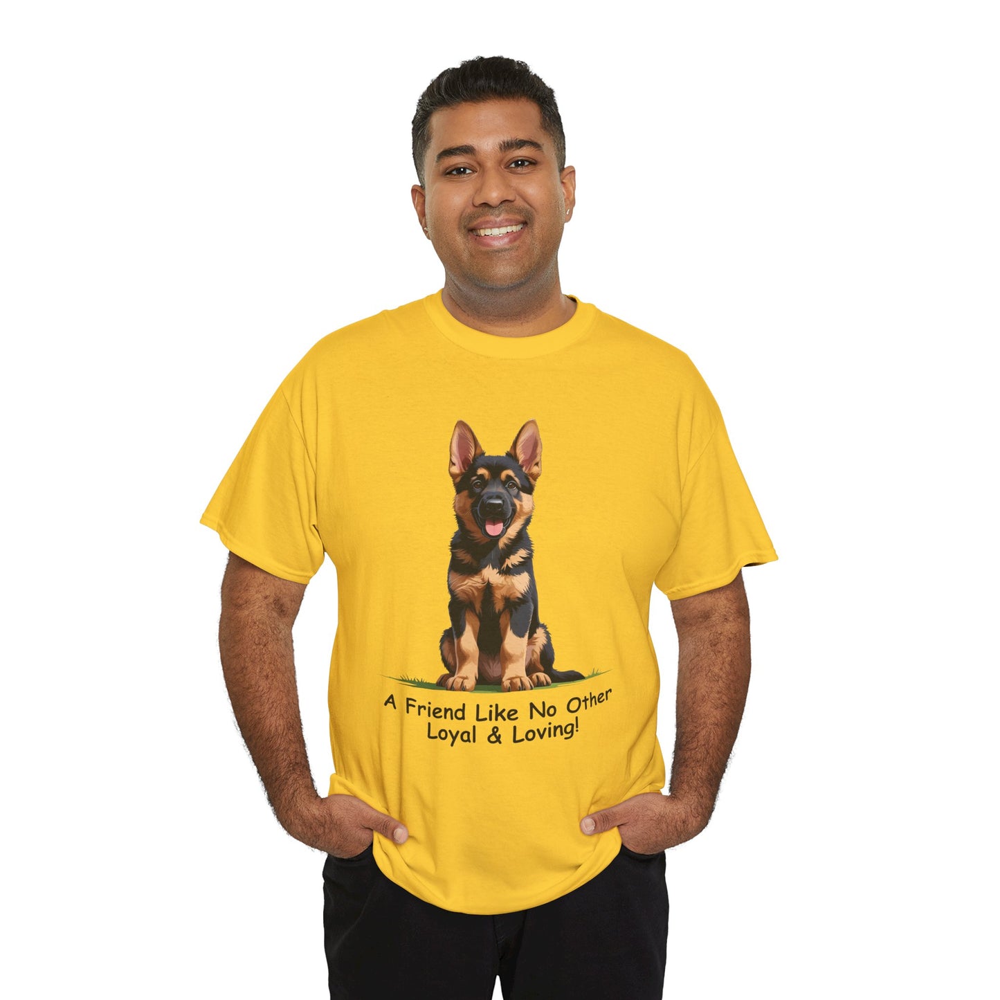 Adorable German Shepherd Puppy Lover Tee: A Friend Like No Other, Dog Owner Gift, Dog Mom Shirt, Gifts for Animal Lovers, Unisex Cotton T-shirt