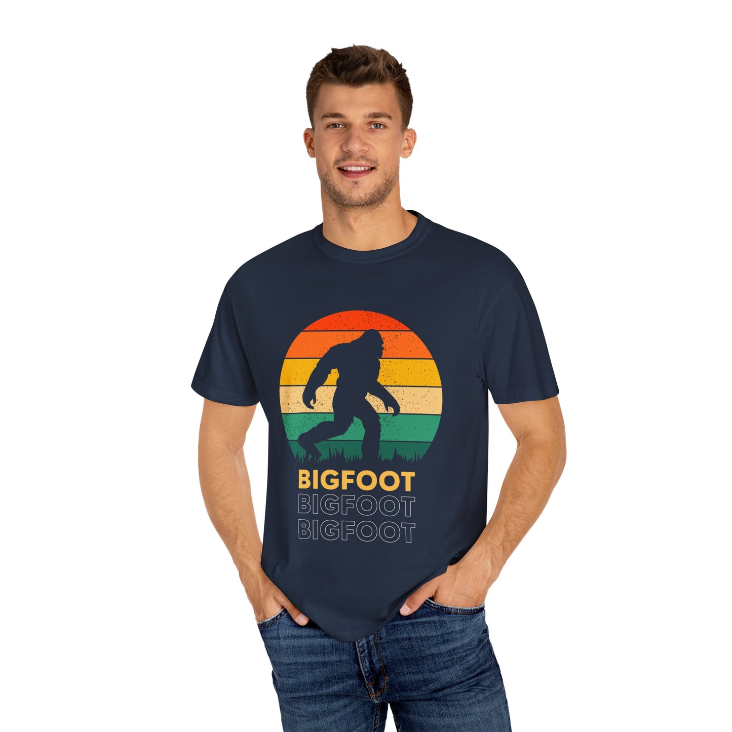 Retro Bigfoot Unisex T-Shirt, Vintage Sasquatch Tee, Nature Lover Gift, Outdoor Adventure Apparel, Cool Summer Shirt