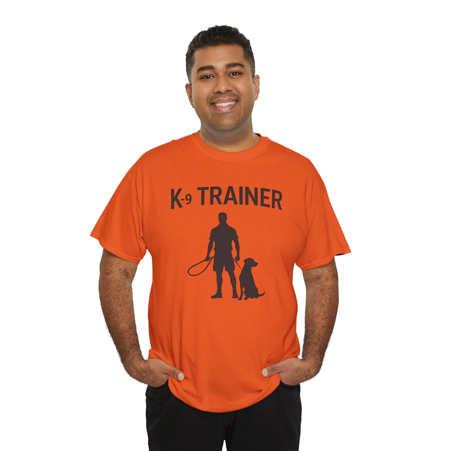 K-9 Trainer Heavy Cotton T-Shirt, Dog Owner Gift, Police Dog Shirt, Animal Enthusiast Apparel, Casual Style Tee