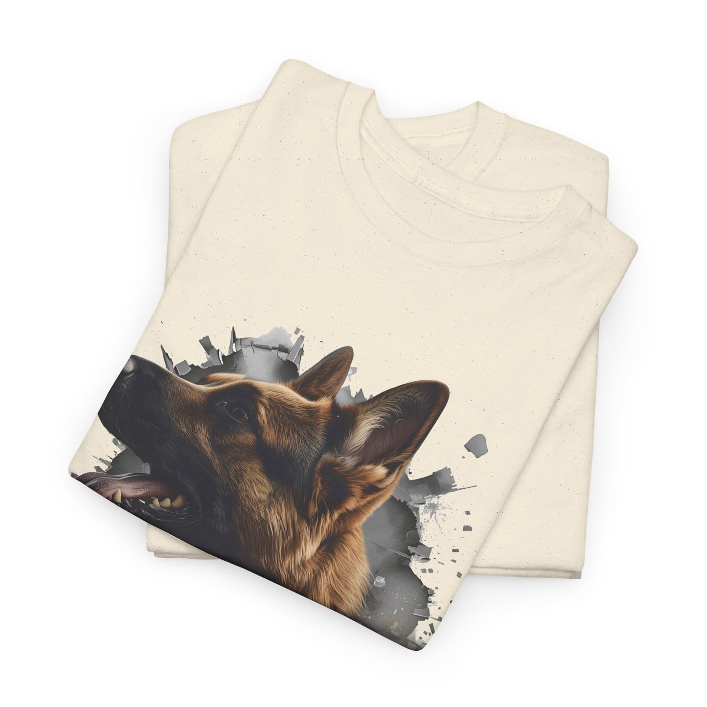 German Shepherd Lover Tee With 3D Design, Unisex Cotton Shirt, Dog T-Shirt, Pet Lovers Gift, Animal Enthusiast Apparel