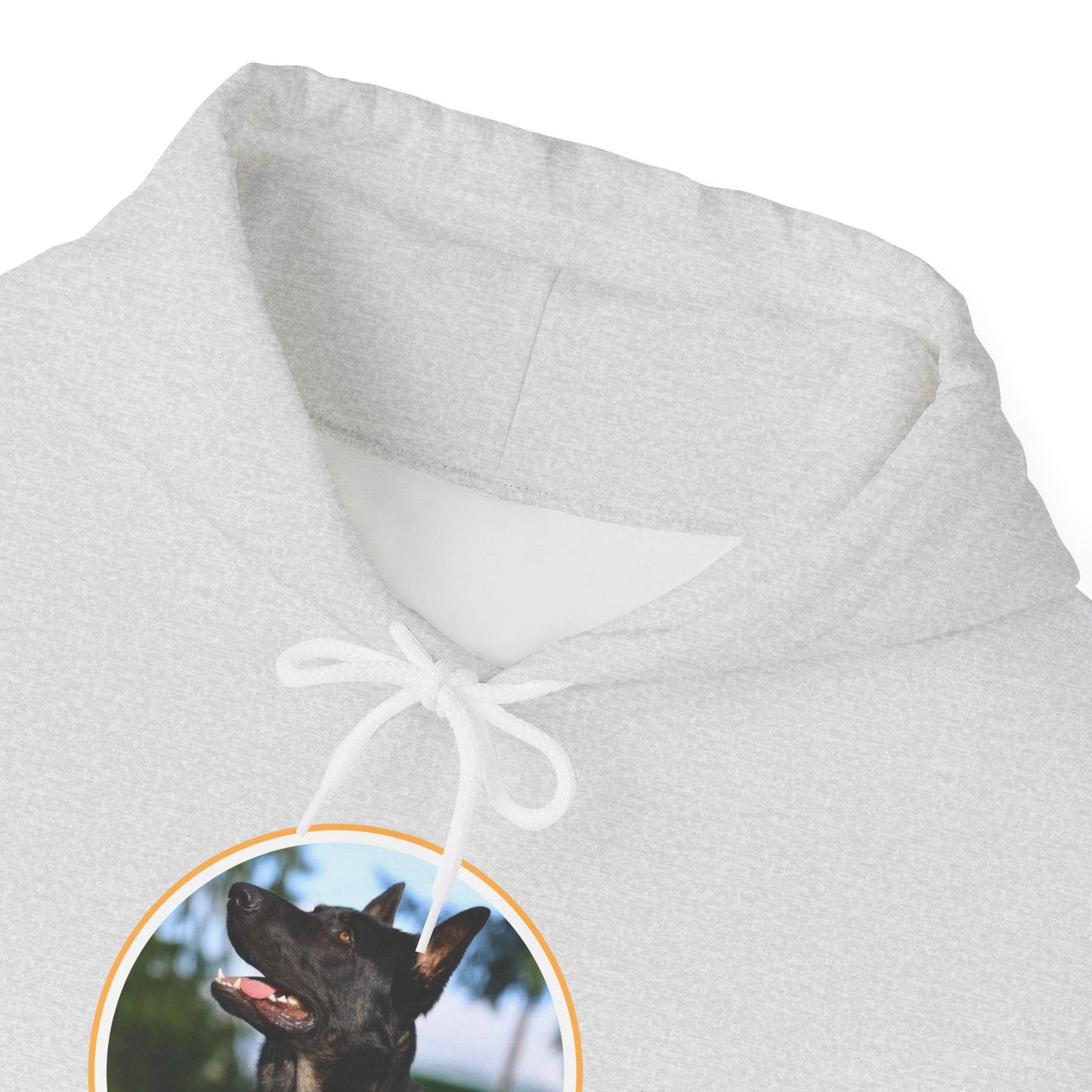 Unisex Dog Lover Hoodie With Bicolor German Shepherd with Intense Expression