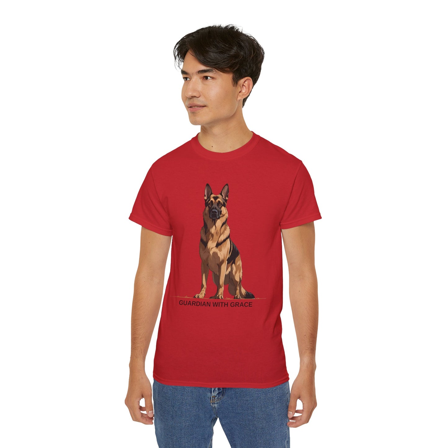 German Shepherd Guardian Tee - Unisex Ultra Cotton Shirt, Dog Lover Gift, Animal Spirit Apparel, Pet Memorial, Birthday Tee, Casual Wear