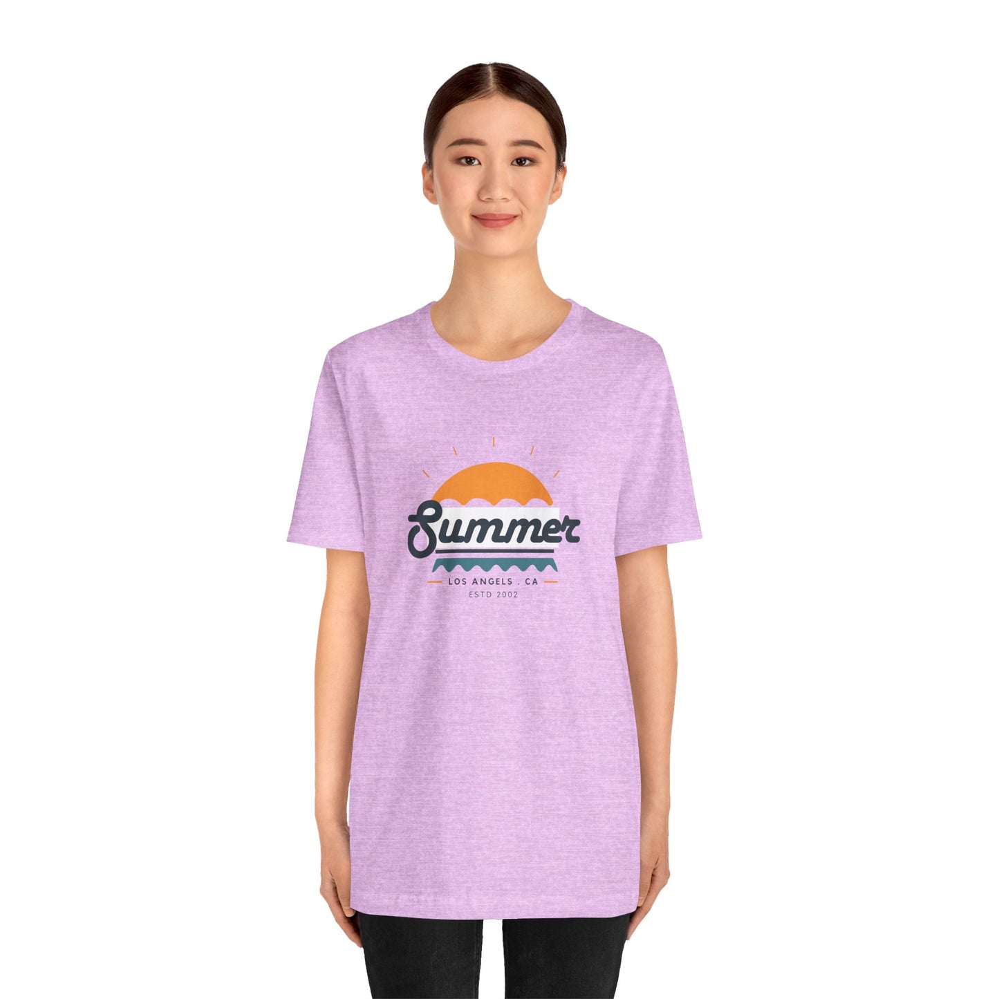 Summer Vibes Unisex Jersey Short Sleeve Tee, Beach Shirt, Casual Summer Wear, Gift for Friends, Coastal Adventure Top, LA Style Tee