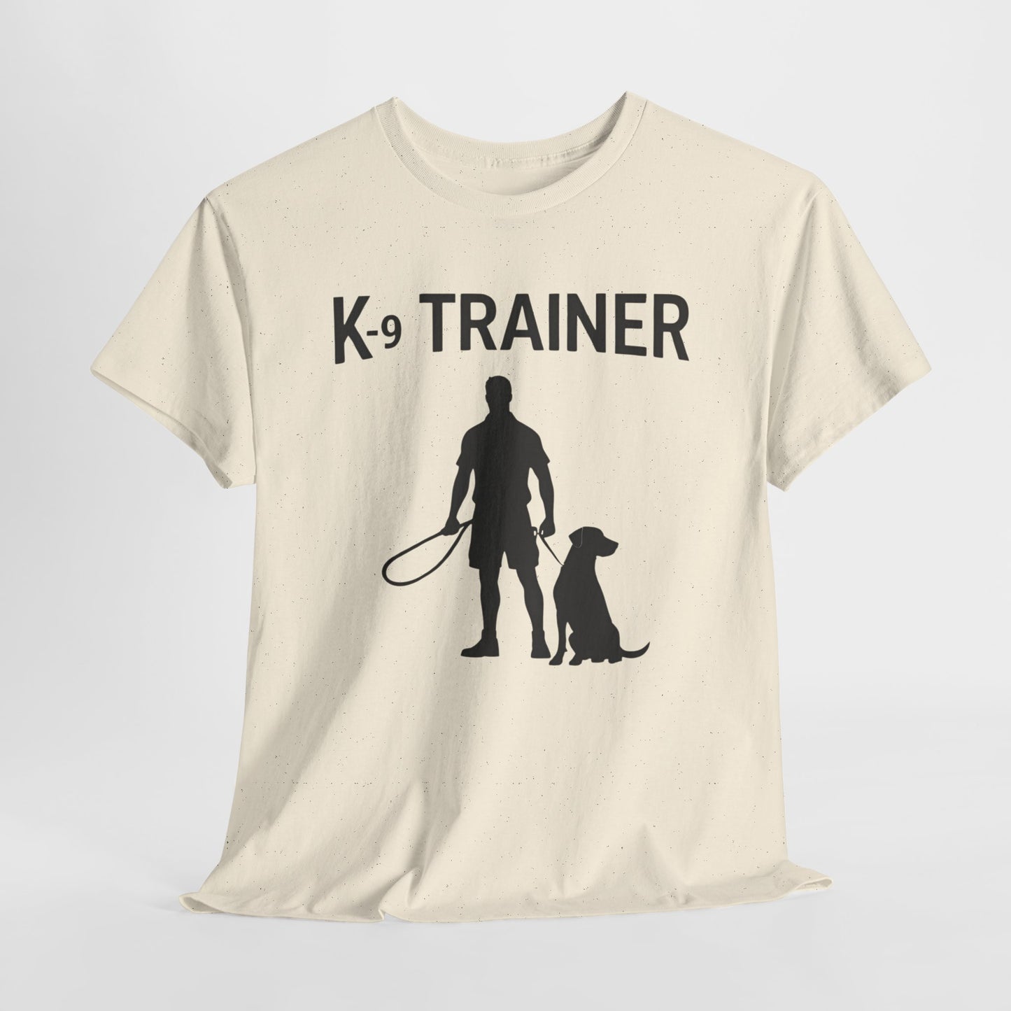 K-9 Trainer Heavy Cotton T-Shirt, Dog Owner Gift, Police Dog Shirt, Animal Enthusiast Apparel, Casual Style Tee