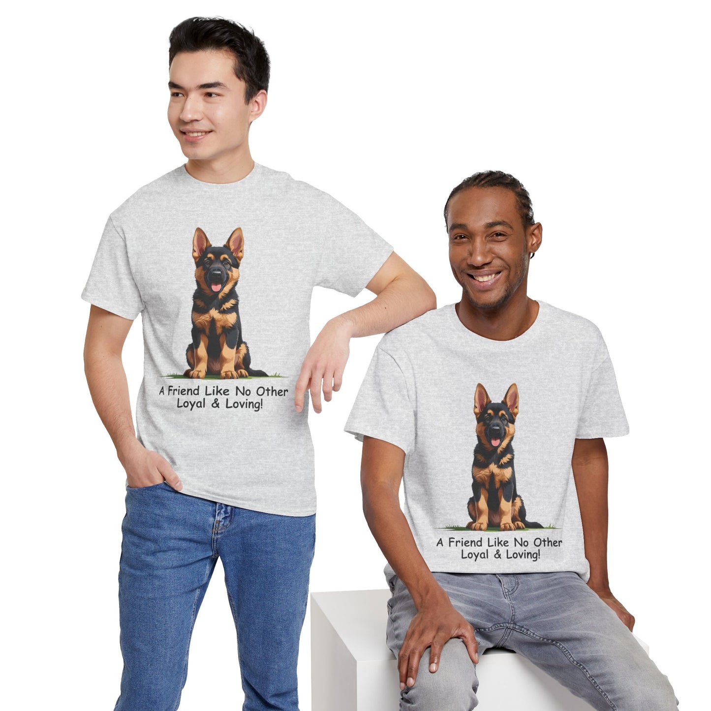 Adorable German Shepherd Puppy Lover Tee: A Friend Like No Other, Dog Owner Gift, Dog Mom Shirt, Gifts for Animal Lovers, Unisex Cotton T-shirt