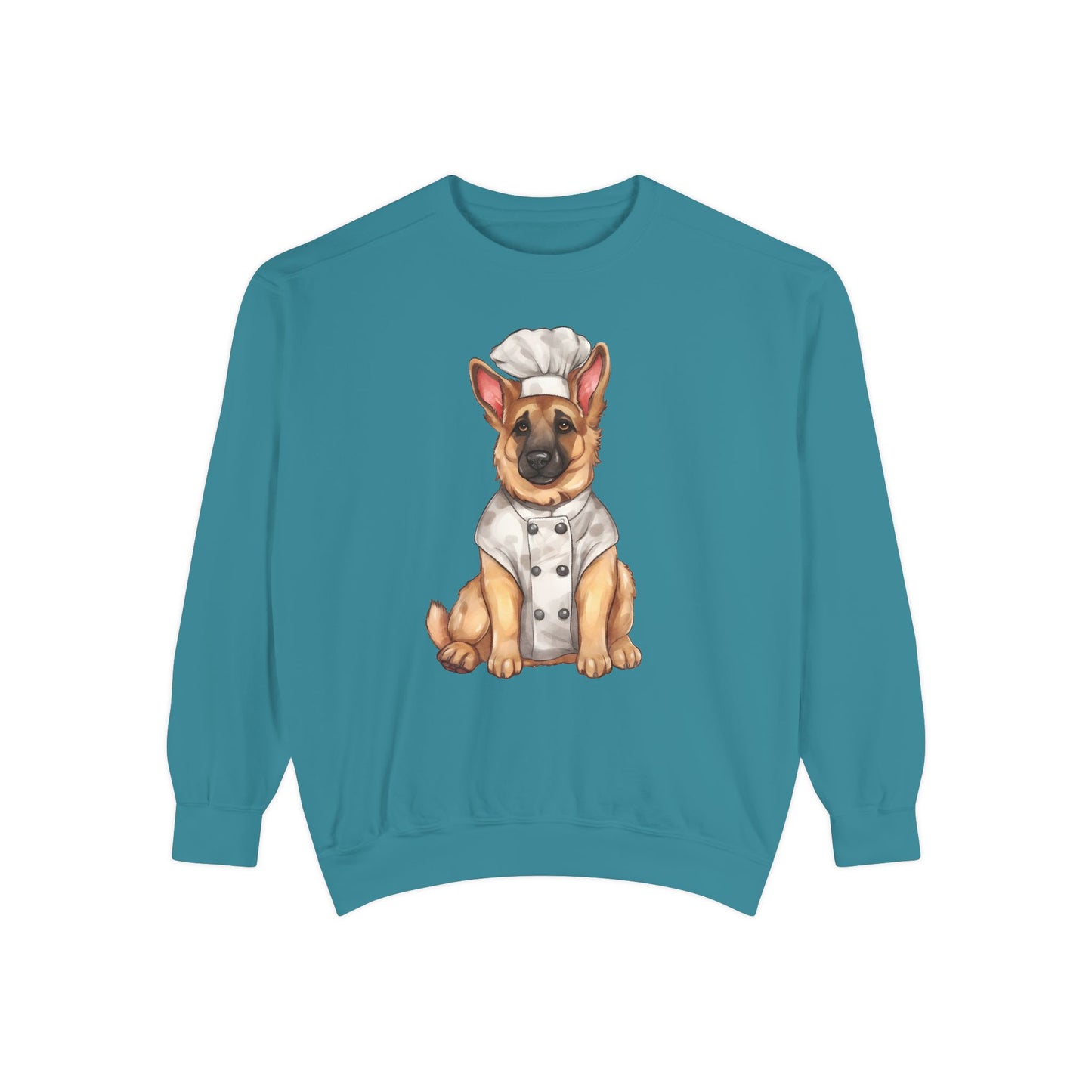 Chef German Shepherd Unisex Garment-Dyed Sweatshirt - Cute Dog Lover Gift