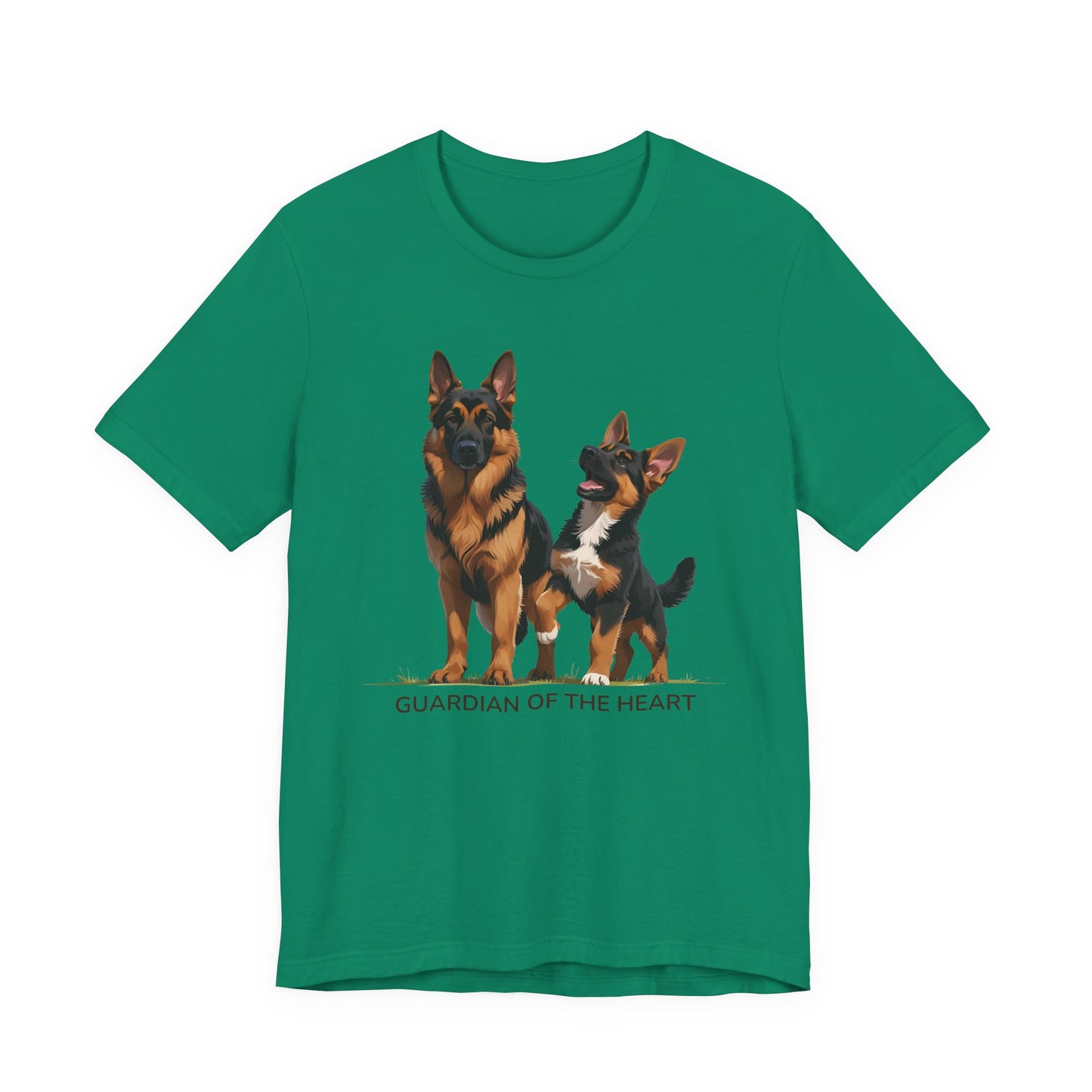 German Shepherd and Puppy Tee - Guardian of the Heart, Gifting for Pet Owners, Cute Graphic Shirt, Perfect for Birthdays, Dog-Themed Apparel