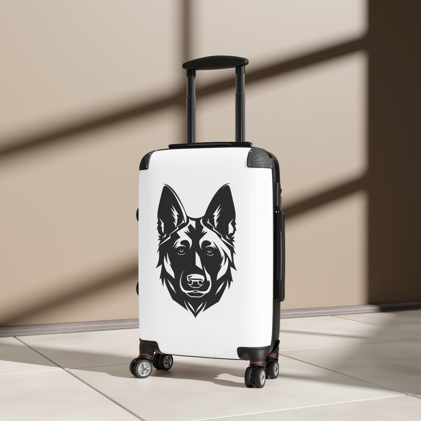 Stylish Dog-Lover Suitcase with German Shepherd Design - Ideal for Travel and Pet Owners