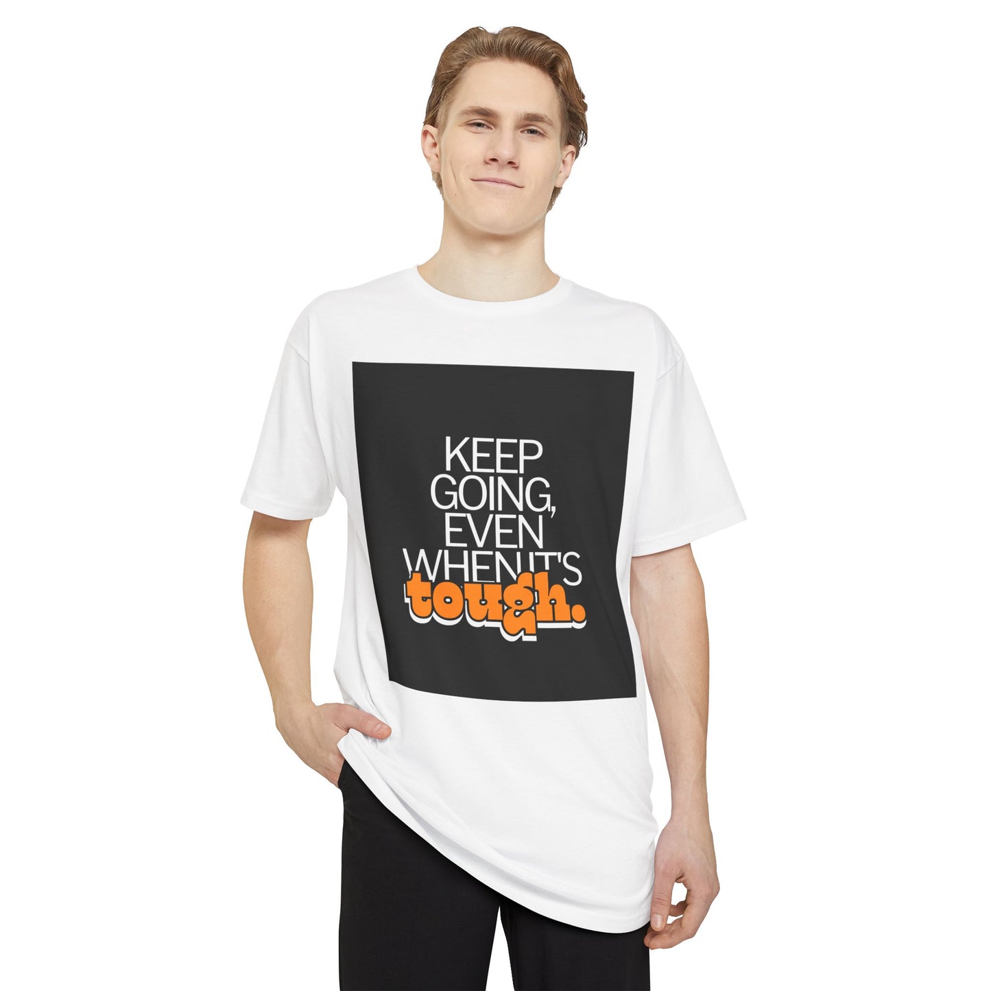 Keep Going Even When ITs Tough Motivational Urban Tee, Inspirational Apparel, Gift for Fitness Lovers, Casual Style Top, Everyday Wear