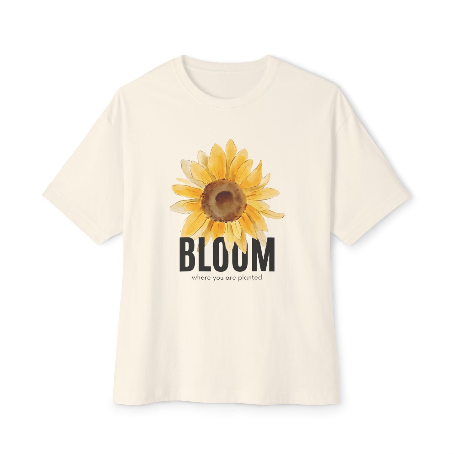 Sunflower Bloom Unisex Oversized Tee, Casual Summer Shirt, Gift for Flower Lovers, Festival Fashion, Relaxed Fit Tee