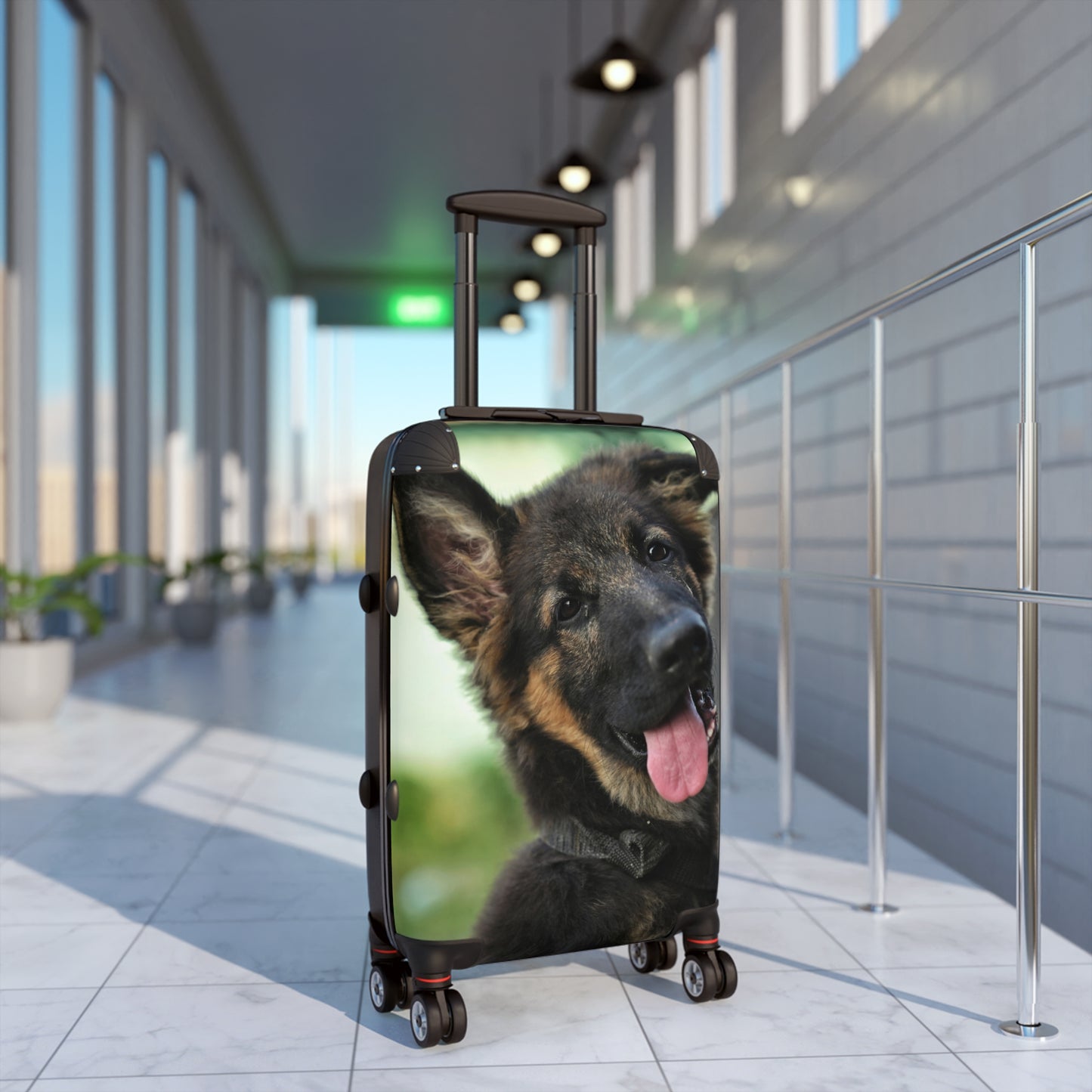 Personalized Dog Photo Suitcase - Cute German Shepherd Puppy