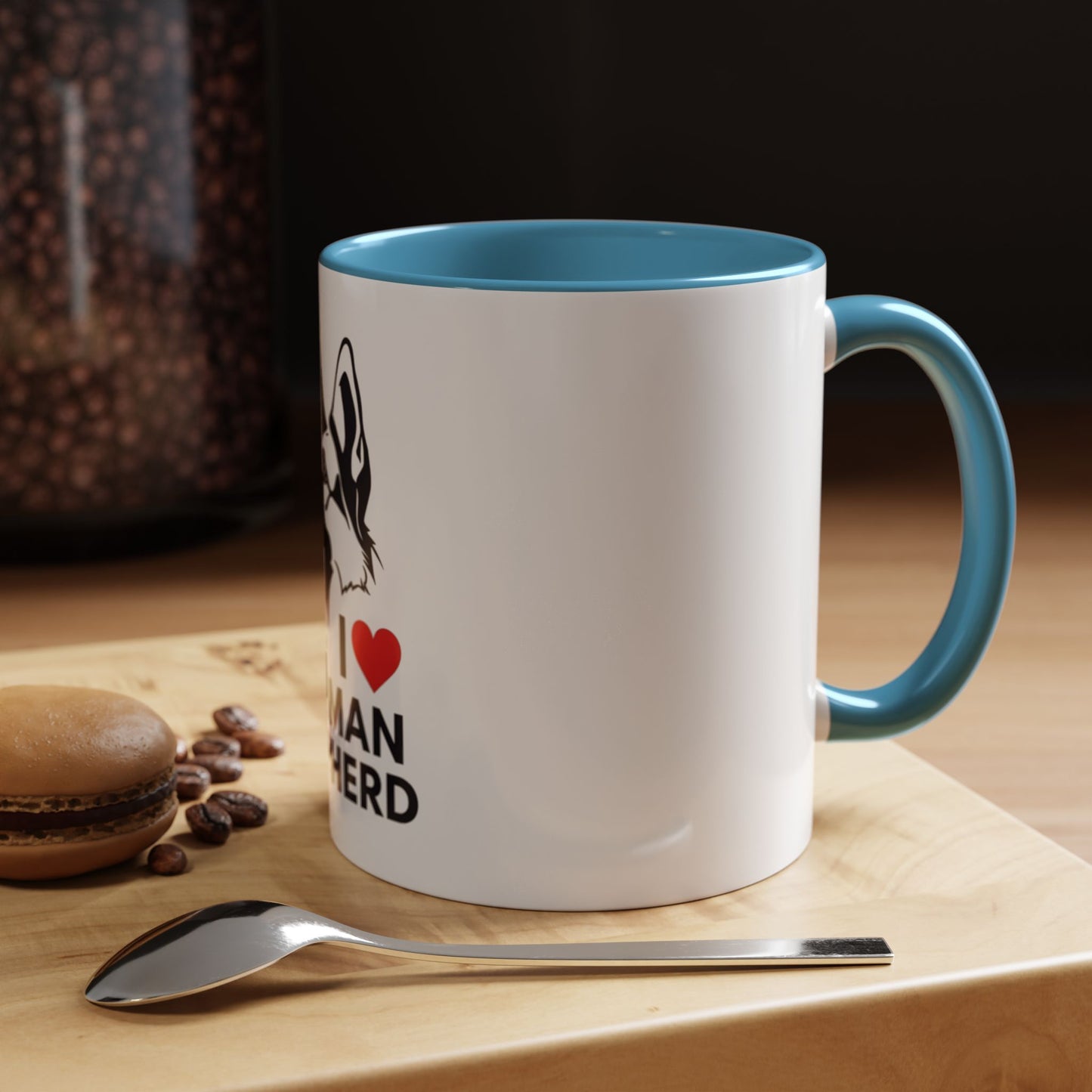 I Love German Shepherd Accent Coffee Mug - Perfect Gift for Dog Lovers, Pet Enthusiasts, Birthday, Home Decor