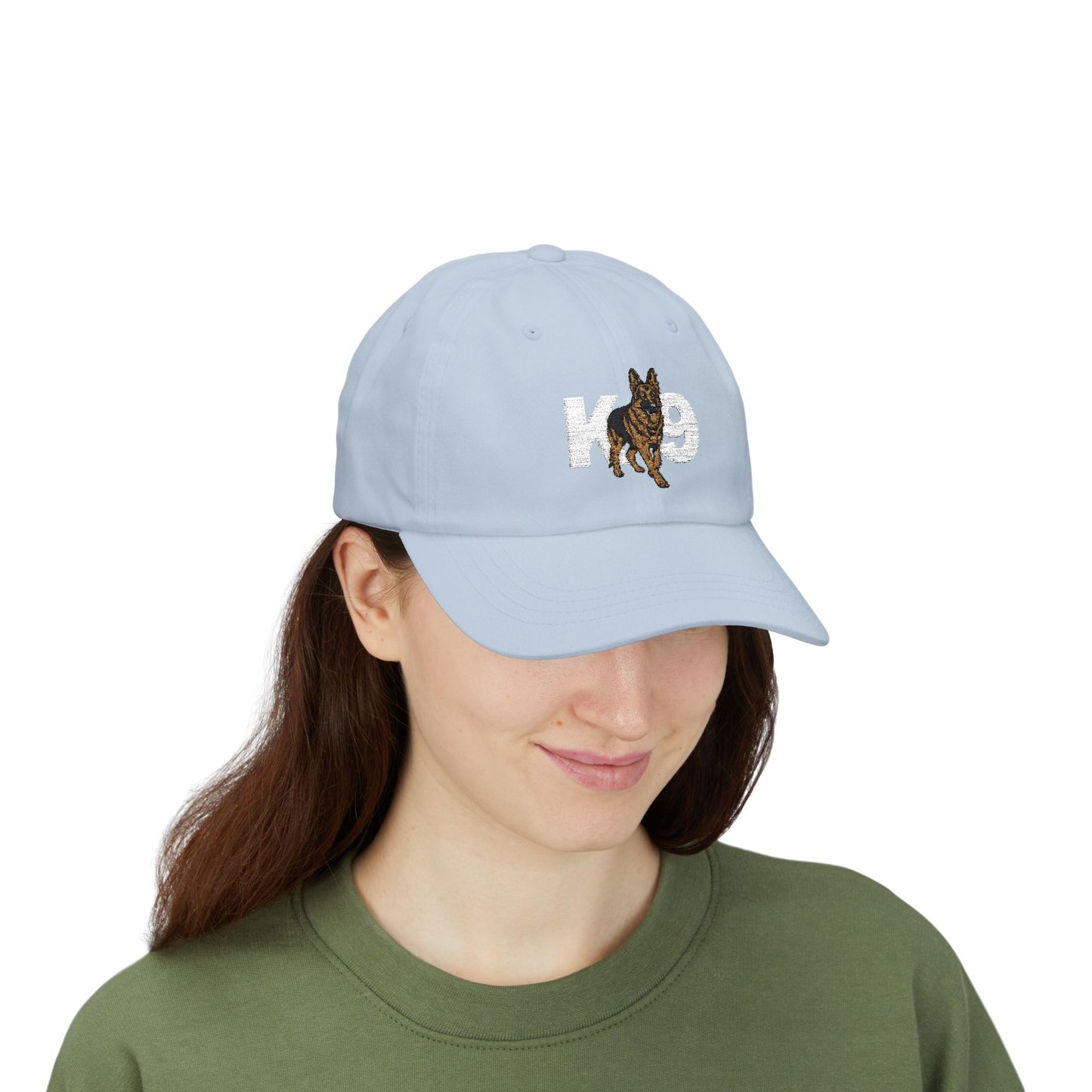 Classic Embroidered K9 Dad Cap Featuring German Shepherd | Dog Lover's Hat, Pet Owner Gift, Adjustable Baseball Cap