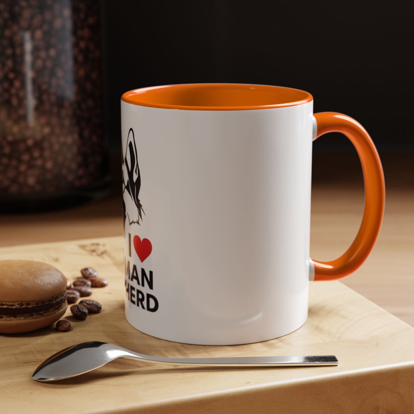 I Love German Shepherd Accent Coffee Mug - Perfect Gift for Dog Lovers, Pet Enthusiasts, Birthday, Home Decor