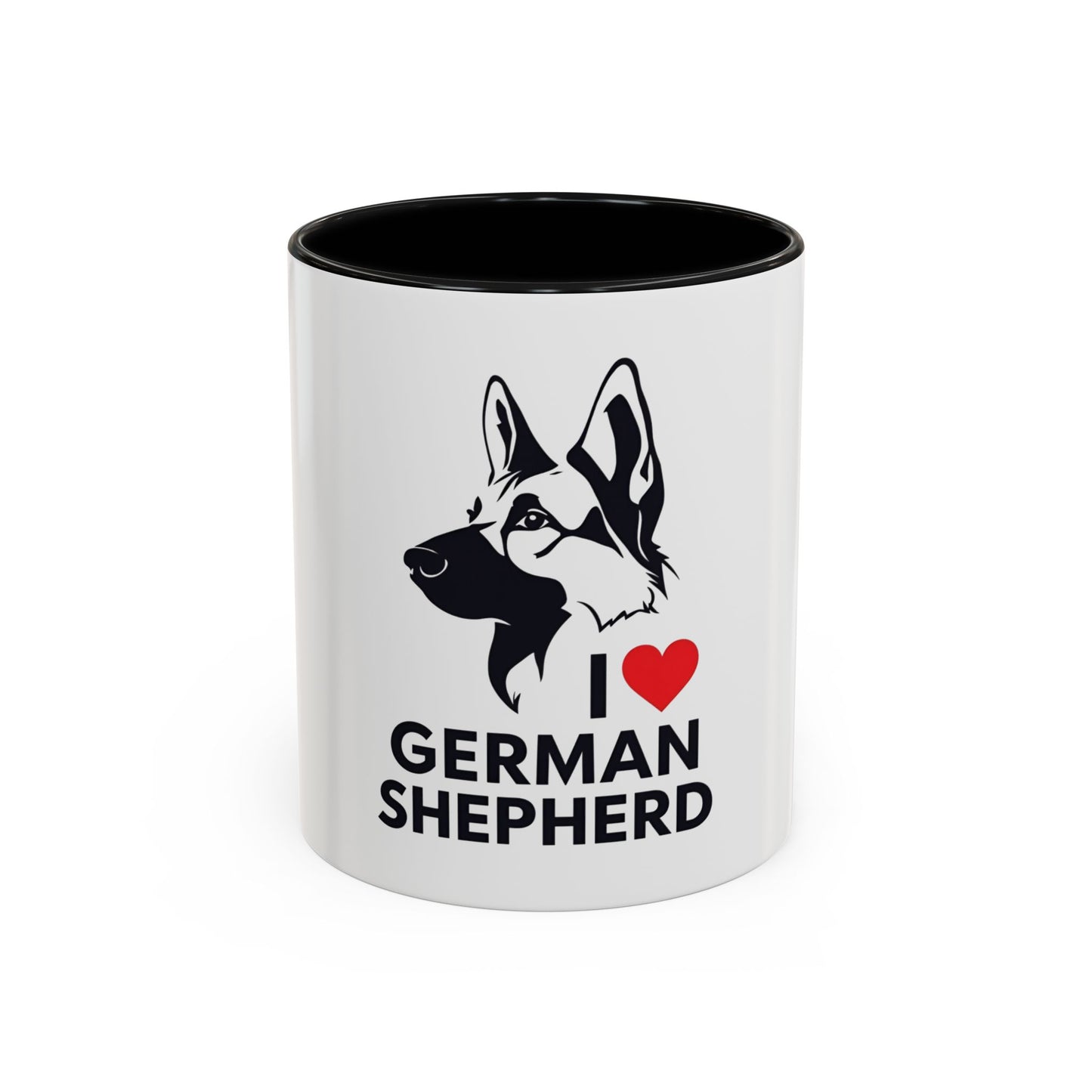 I Love German Shepherd Accent Coffee Mug - Perfect Gift for Dog Lovers, Pet Enthusiasts, Birthday, Home Decor