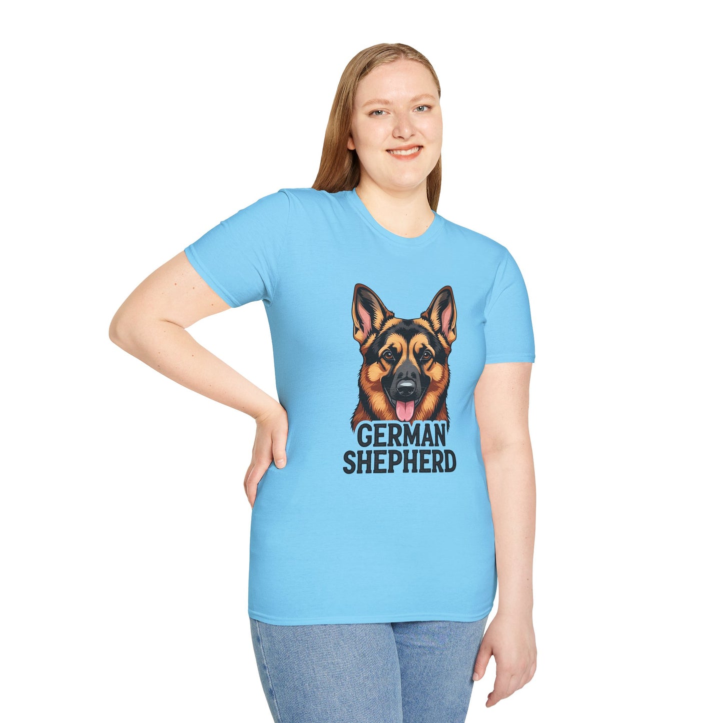 German Shepherd Unisex T-Shirt, Dog Lover Gift, Pet Parent Apparel, Cute Animal Shirt, Birthday Gift Idea, Casual Wear