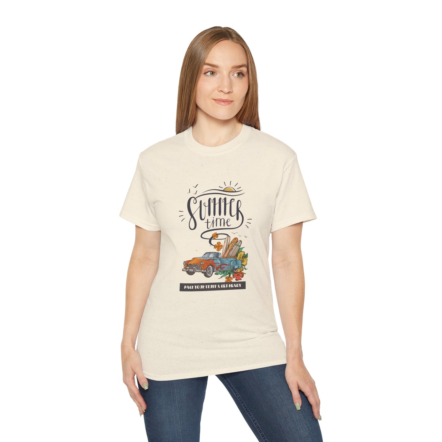 Summer Times Vintage Graphic Tee, Casual Summer Shirt, Beach Day Outfit, Gift for Travel Lovers, Unisex Cotton T-Shirt
