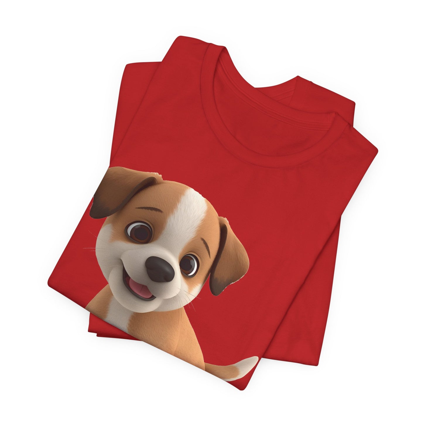 Cute Dog 3D Graphic Tee, Fun Animal Shirt, Dog Lover Gift, Playful Fashion Statement