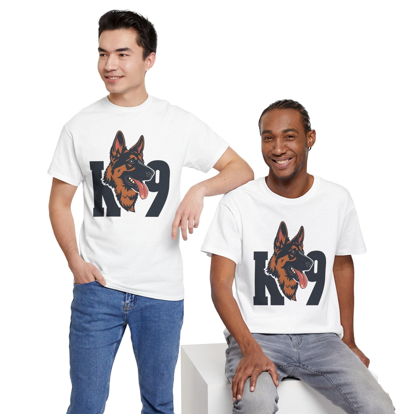 German Shepherd K9 Lover Unisex Heavy Cotton Tee | Dog Owner Gift, Dog Lover Apparel
